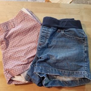 2 pairs maternity shorts
